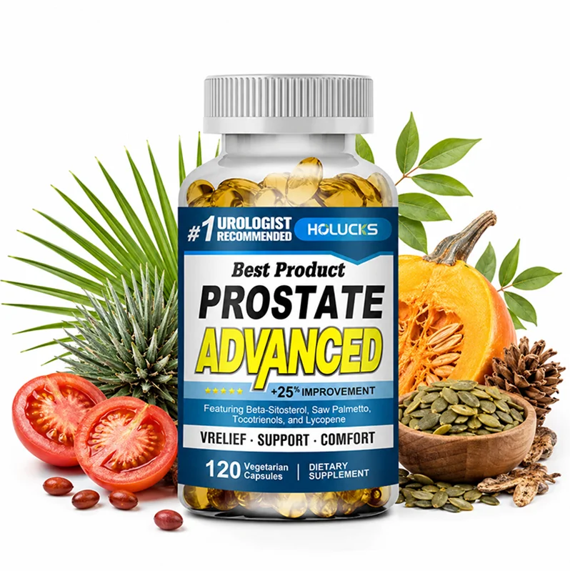 Prostate Capsules with Saw Palmetto Lycopene Beta‑Sitosterol, Support Men’s Prostate, Maintain Bladder Comfort & Urinary Health