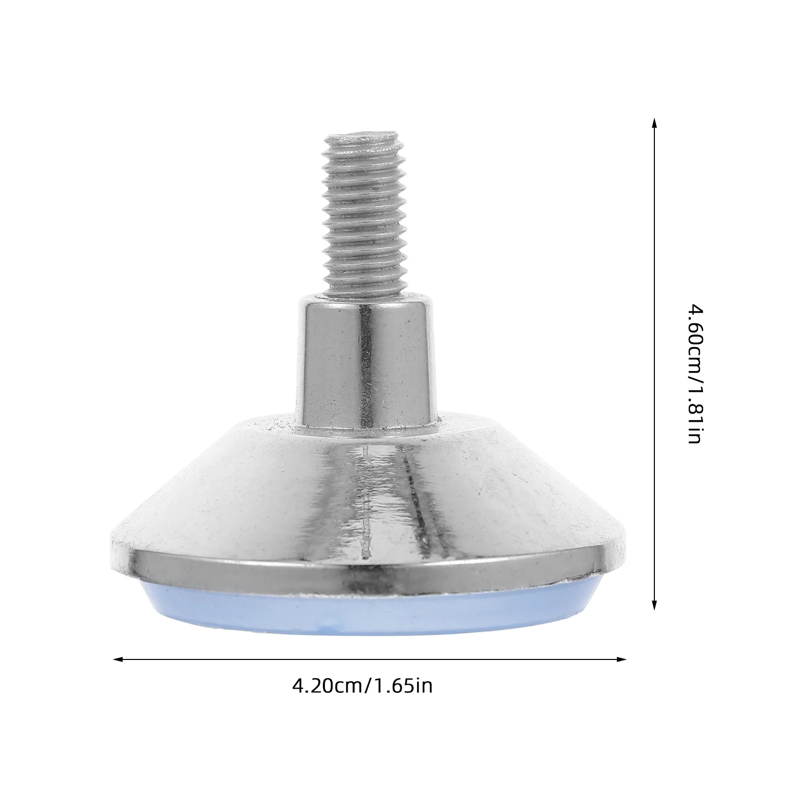 4Pcs Adjustable Screw-on Chrome Furniture Feet Cabinet Leg Levelers Table Chair Foot Pads Metal Anti Slip Furniture Stabilizers