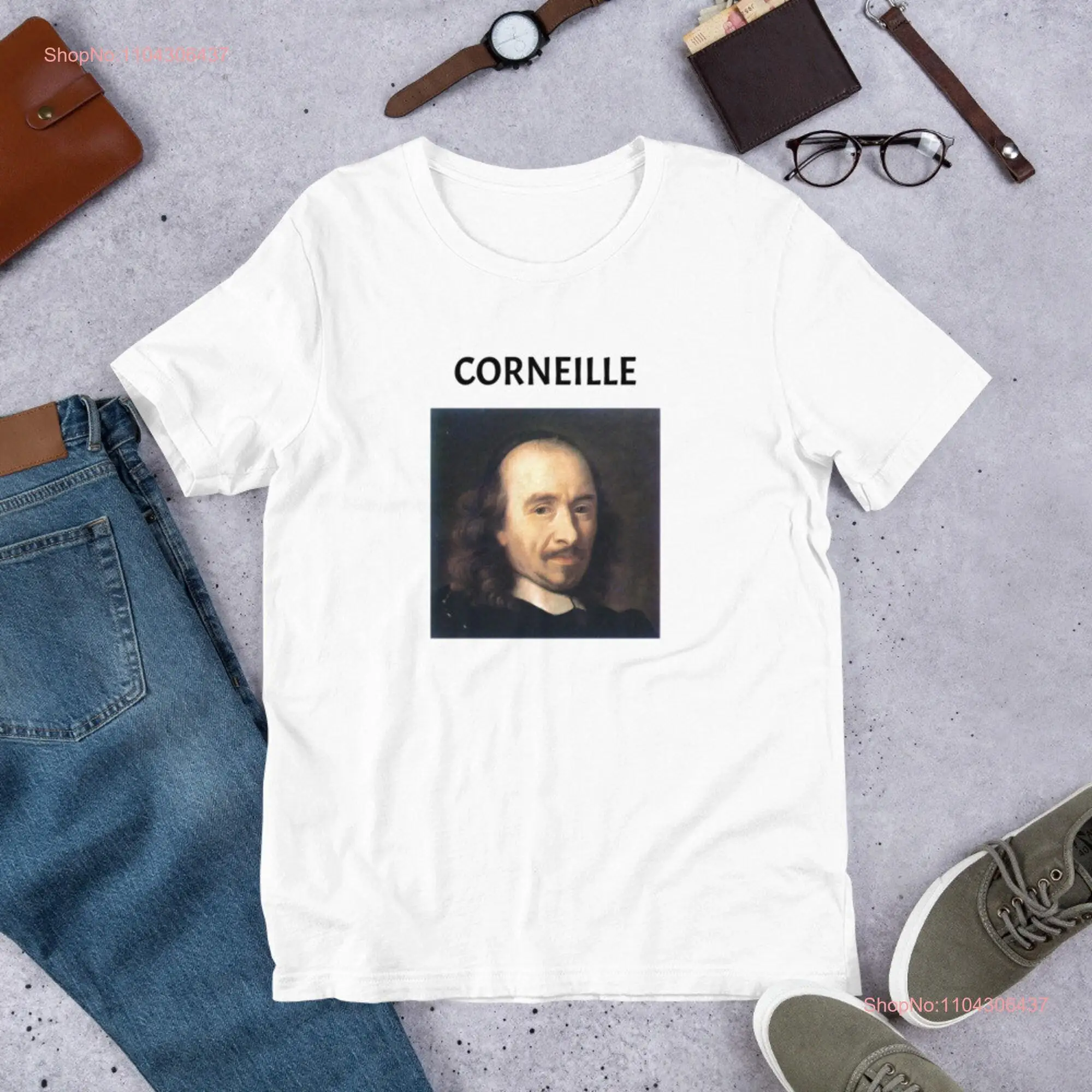 Corneille unisex t shirt long or short sleeves