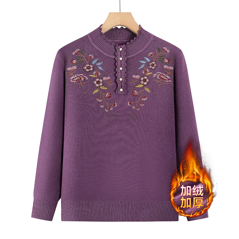 

Женская водолазка, теплый трикотаж, топ с длинными рукавами, утепленная зимняя женская одежда, бархатный флисовый свитер для мам, блузка