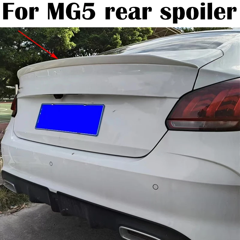 

For MG5 Rear Spoiler 2020 2021 2022 2023 High Quality ABS Plastics Car Rear trunk cover spoiler lip tail wing Airfoil Accessorie