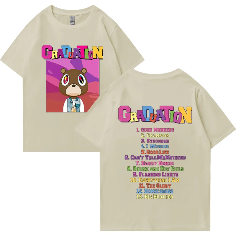 

Hot Kanye West Graduation Graphics T Shirt Men Women ' s Fashion classic Tops Oversized Tee short sleeve clothes Unisex t-shirts