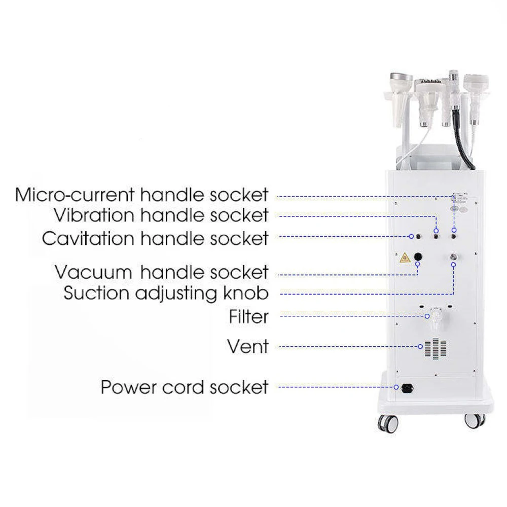 5D 120K التجويف فراغ جهاز تجميل 6 في 1 WL-12 تشكيل الجسم معدات التدليك شد الوجه جهاز إزالة السيلوليت