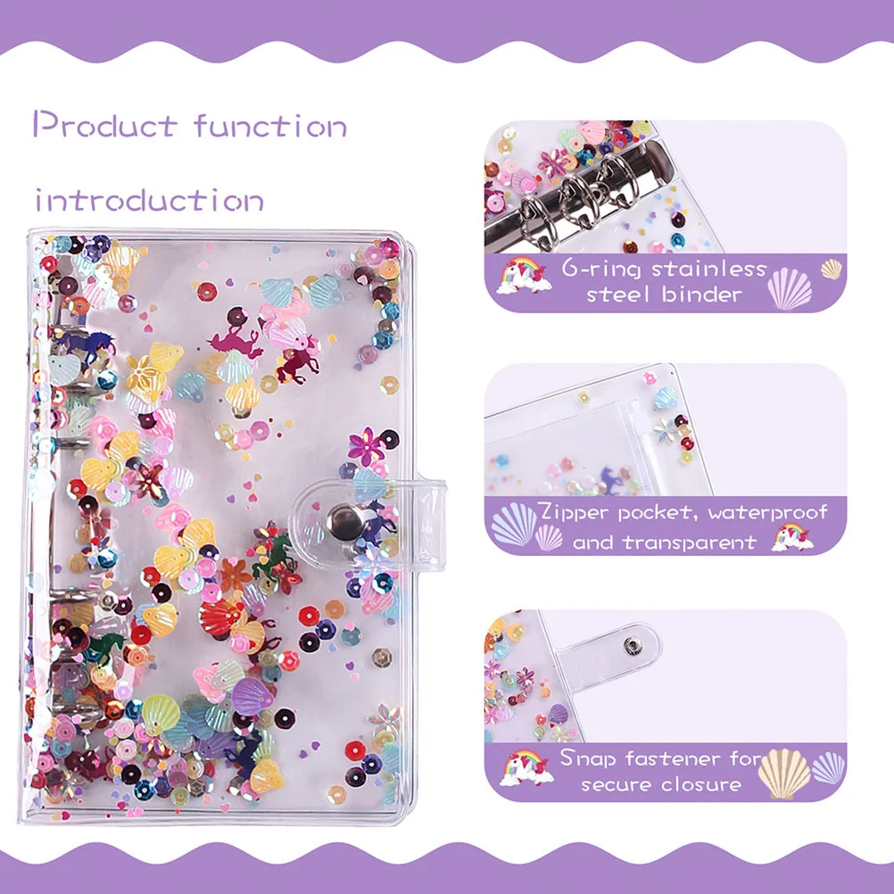 

1Set Loose Leaf Money Binder Budget Organizer Zipper Bag Notebook Cash Envelopes Portable Household Office Supply Multi-Function