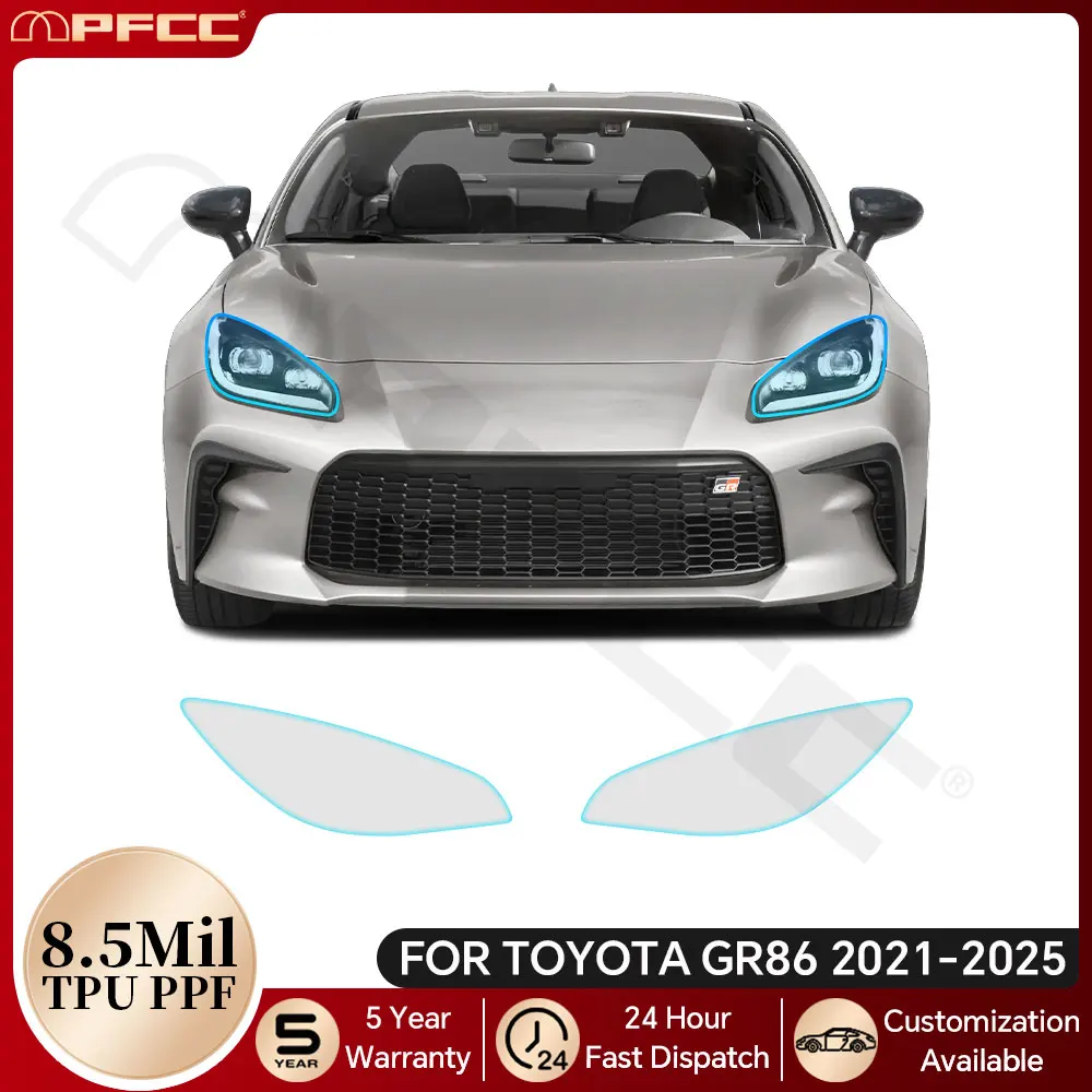 

Headlight Rearview TPU Paint Protection Film For Toyota GR86 2021-2025 Anti-scratch Resistant Clear Bra Pre-cut PPF Invisible