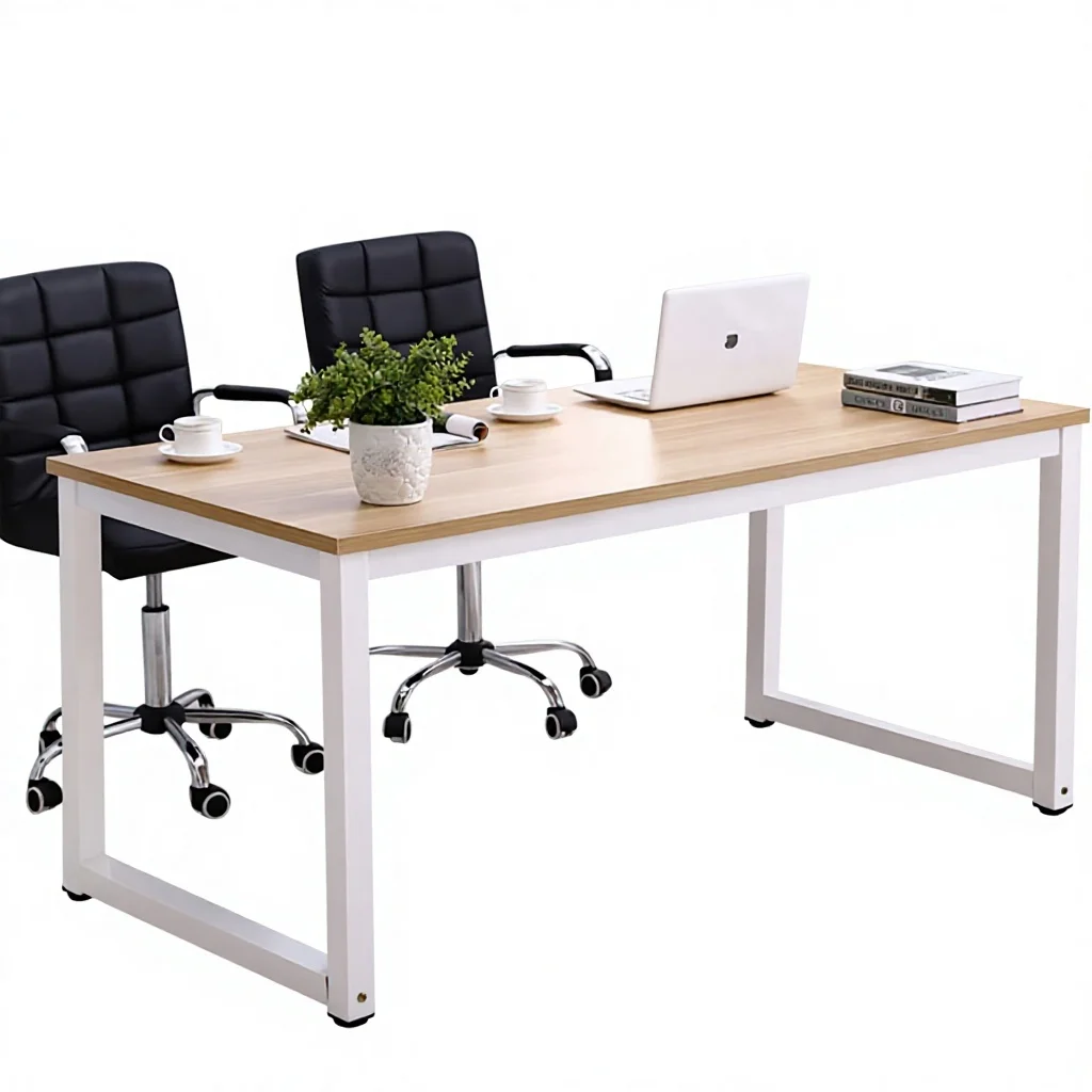 ^&Modern 63-Inch Engineered Wood Computer Desk with Lightweight Wide Metal Frame for Gaming Office Use Writing