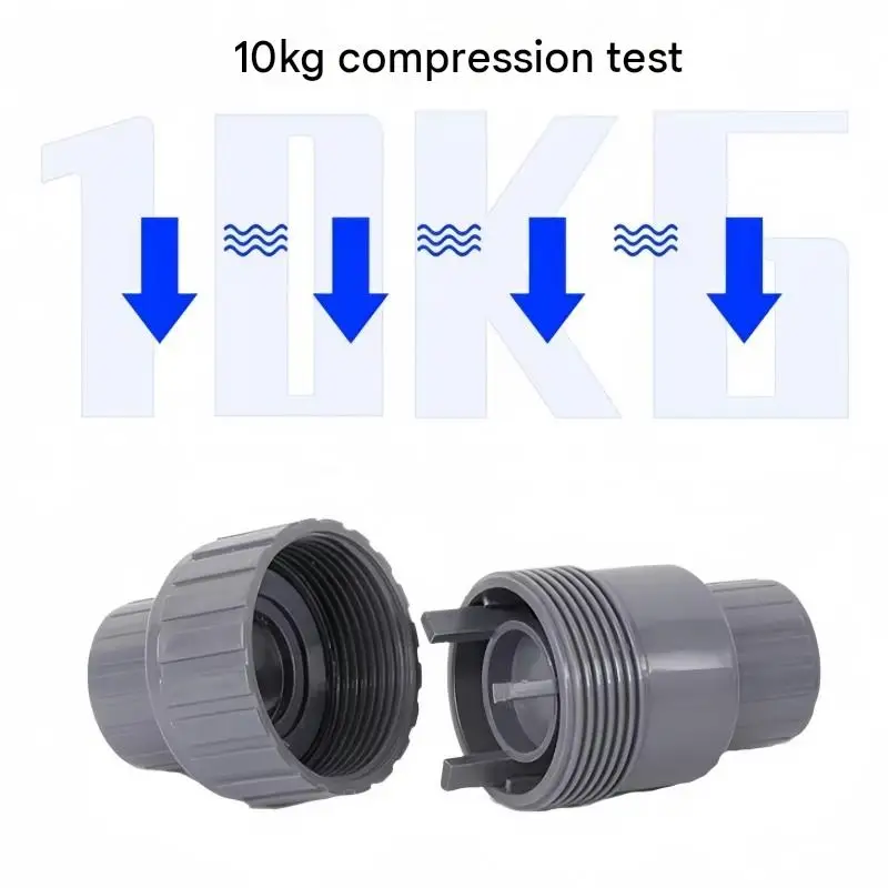 PVC Check Valve One Way Non Return Valve Solvent Weld Pipe Fitting 20 25 32mm for Aquarium Garden Water Piping