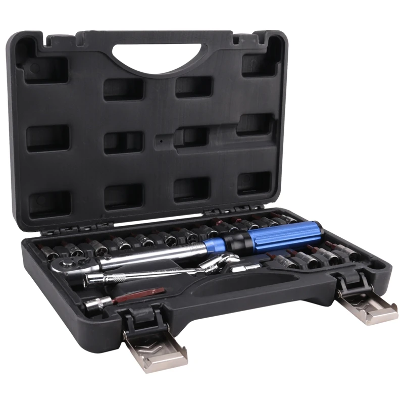 

Mountain Bike Accessories Bike Torque Wrench 1/4Inch Torque 2-25Nm Bicycle Hex Wrench Repair Kit