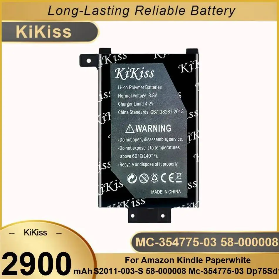 

For Amazon Kindle Paperwhite S2011-003-S 58-000008 MC-354775-03 DP75SD1 High Compatibility Safe Tablet Battery 2900Mah