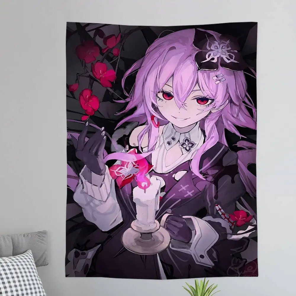 Game Honkai Star Rail Everight Colorful Tapestry Wall Hanging Cheap Hippie Wall Hanging Bohemian Wall Tapestries Mandala