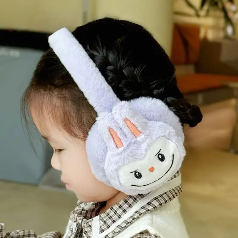 Labubu animation peripheral cartoon cute warm earmuffs creative kawaii children's thickened anti-freeze ear protection warm gift