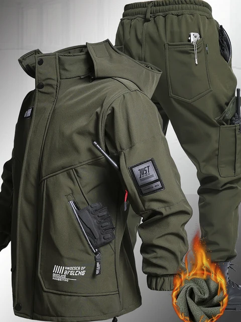 Jaqueta de Motociclista Masculina 2026 com Conjunto de Treino de Veludo para Outono e Inverno, Jaqueta Impermeável, Resistente ao Desgaste e ao Frio, Presentes de Férias