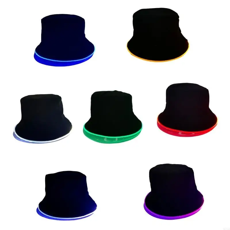 

Q22D Дышащая хлопковая панама со светодиодной подсветкой Портативный головной убор для летних путешествий