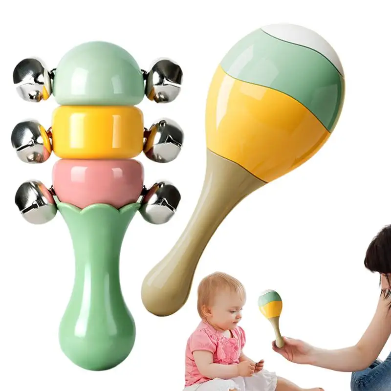 

Rattle Hand Drum Rattle Shaker Toys Kids Rattle Educational Toy Hand Drum Shaker Grasping Toy Visual Tracking Exercise Toy