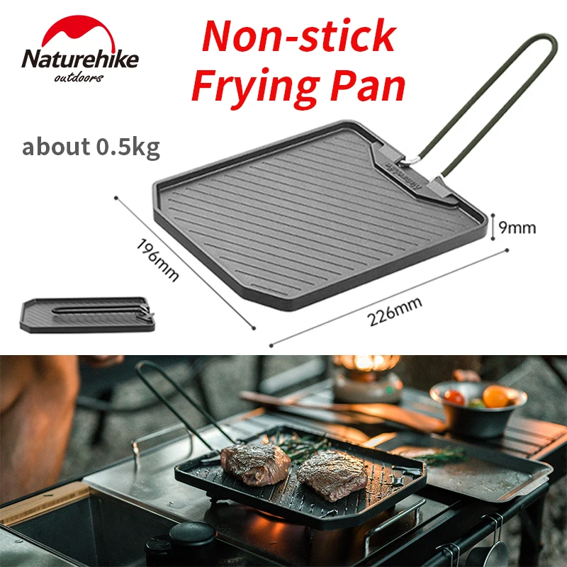 Naturehike BBQ Grill Bratpfanne Camping Klapp Antihaft-Pfanne Kochgeschirr Edelstahl Outdoor Ultraleicht BBQ Platte Küchenutensilien
