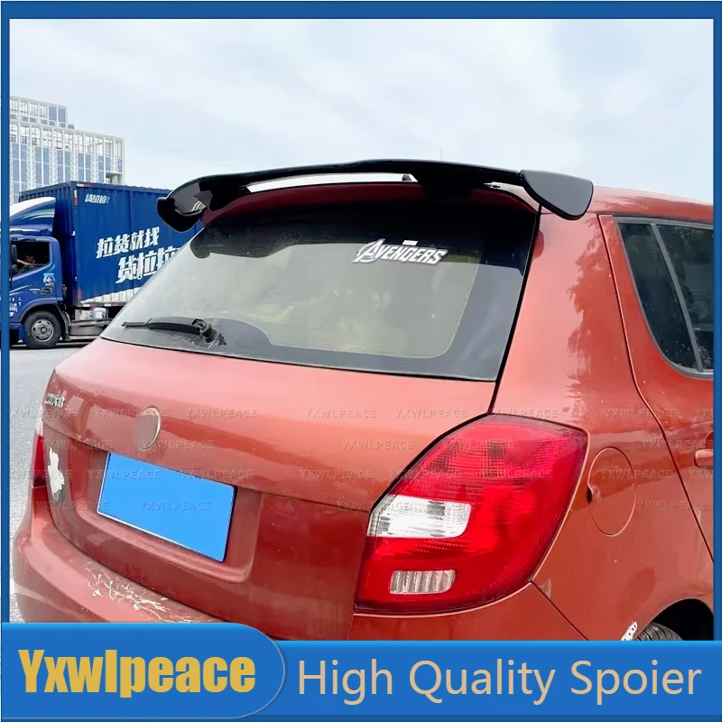 

For Skoda Fabia 2010 2011 2012 13 2014 Roof Spoiler High Quality ABS Plastic Primer Color Rear Trunk Wing Body Kit Accessories