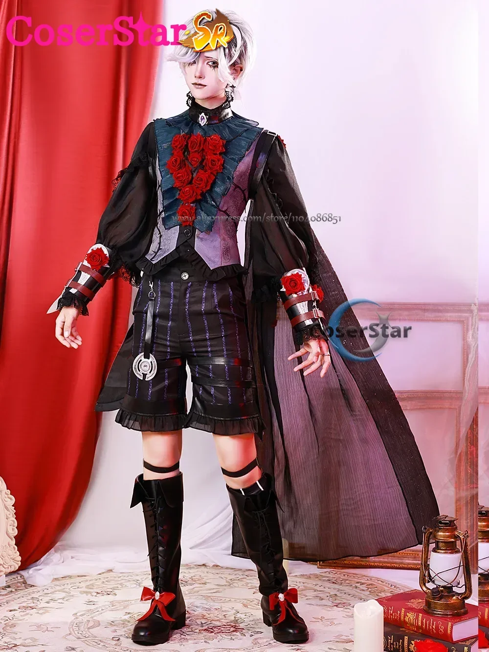 CoserStar-SR Gioco Identità V Ada Messmer Costume Cosplay Vestito Sexy Abito Scuro Luminaria Emile Costume Cosplay Paziente Parrucche