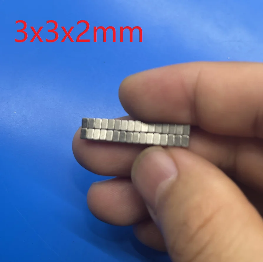 10 50 100PCS/LOT Block NdFeB Magnet 3x3x2 Standard N35 Strong Square Rare Earth Neodymium Magnet 3*3*2