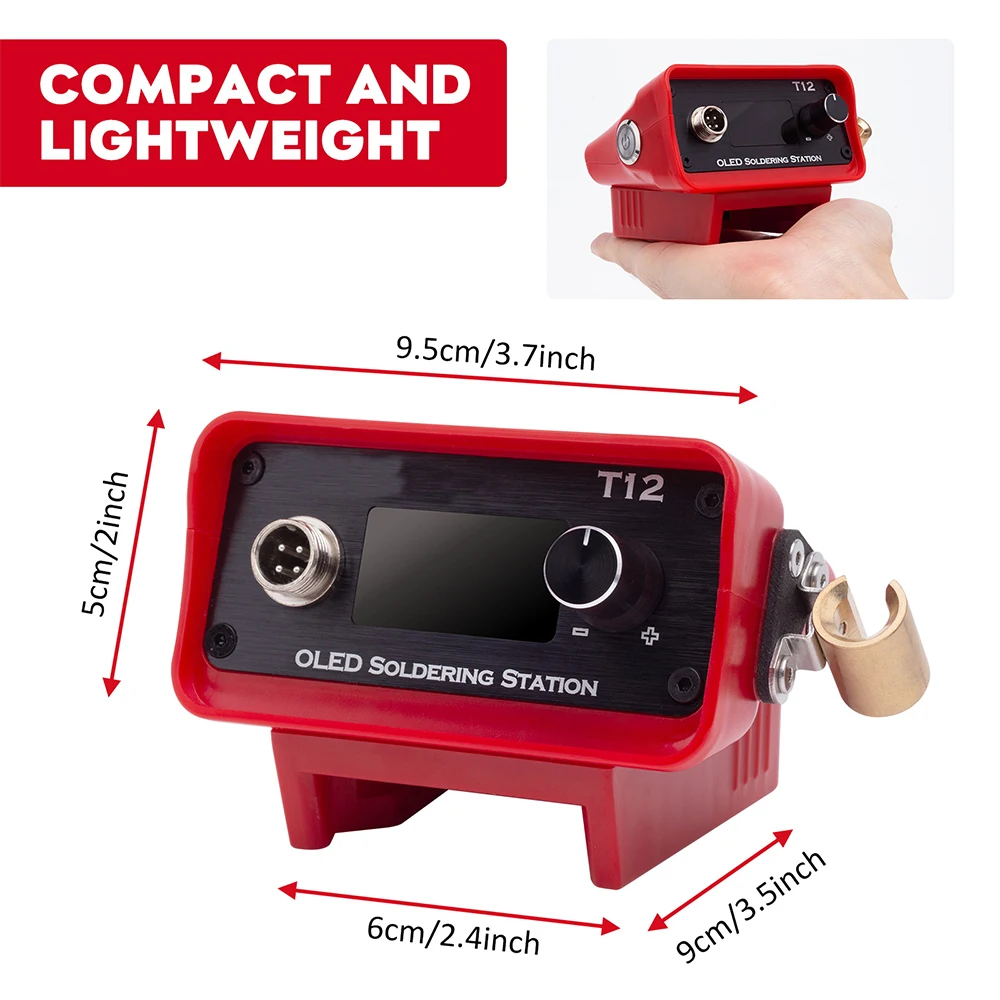 OLED T12 Soldering Iron Station Adjustable Welding Station For Milwaukee 18V Li-ion Battery for DIY Repair(NO Battery )