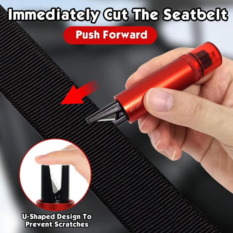 2026 New 2-in-1 Mini Car Safety Hammer Car Glass Window Breaker Escape and Rescue Tool with Seat Belt Cutting Tool Car Parts view 3