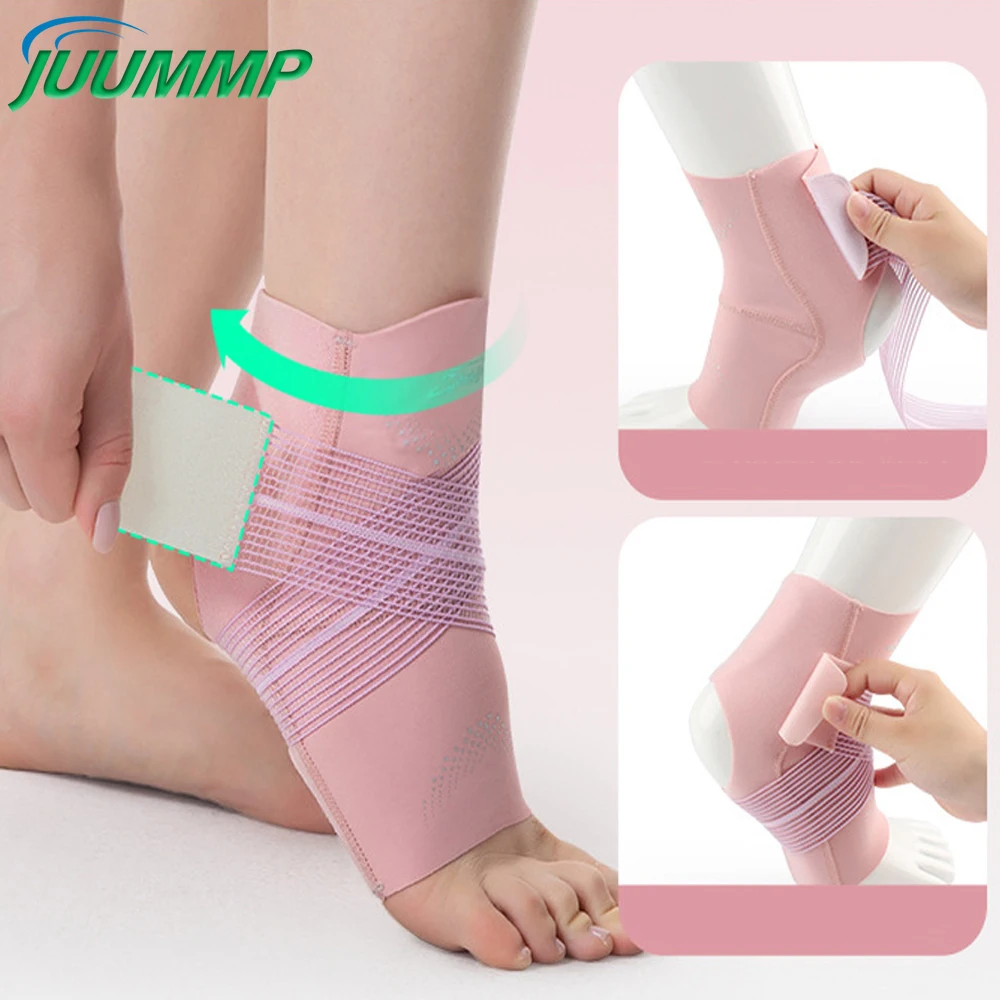 

1PCS Unisex Adjustable Ankle Support Brace, Compression Sleeve Wrap, Sprained Ankle Stabilizer for Running Volleyball Sports