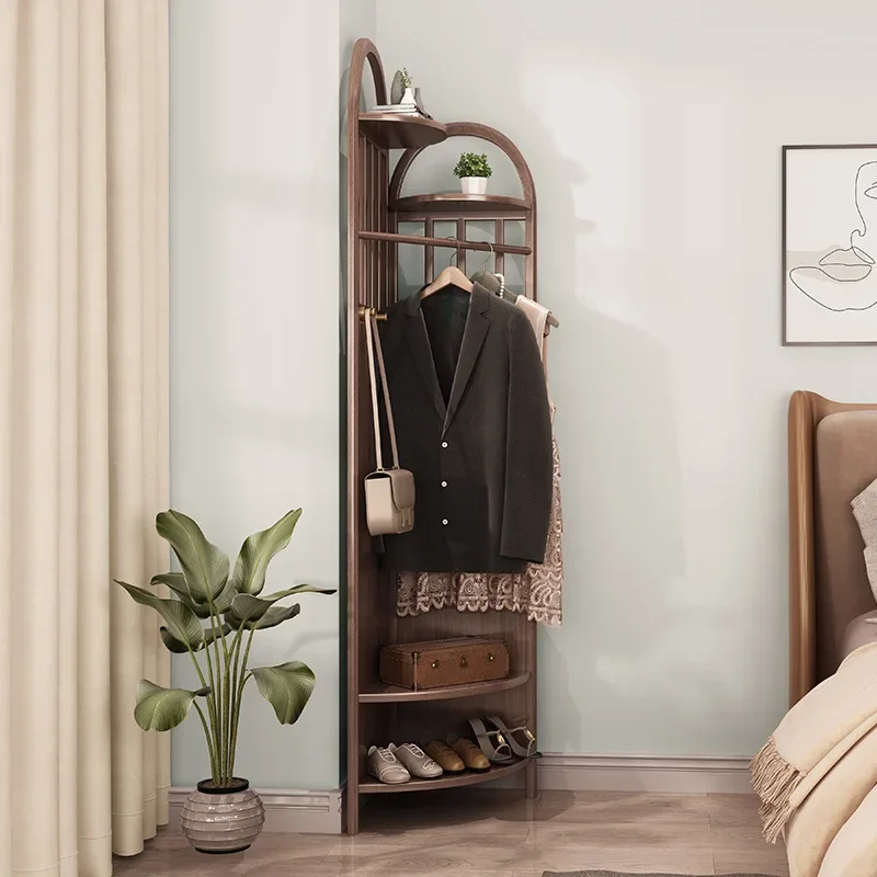 خشب متين، شماعة، شماعة تخزين زاوية، بسيطة، منزلية، غرفة نوم