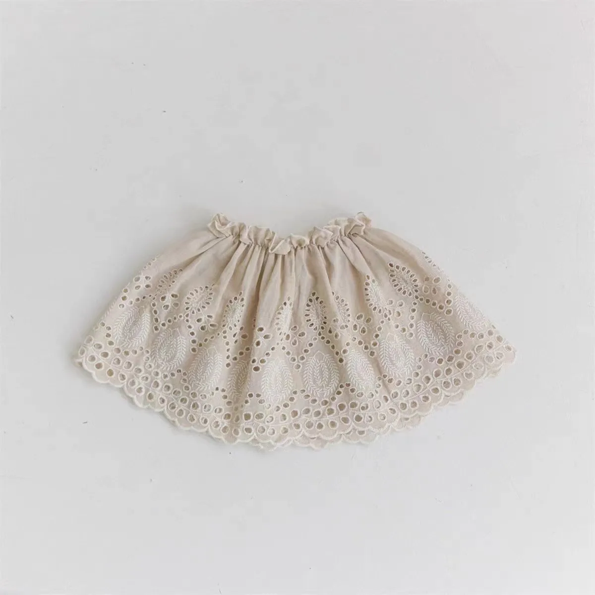 2024 Summer Baby Girl Skirt Cotton Lace Embroidered Toddler Princess Skirt Sweet Girls Infant All Match Tutu Skirts