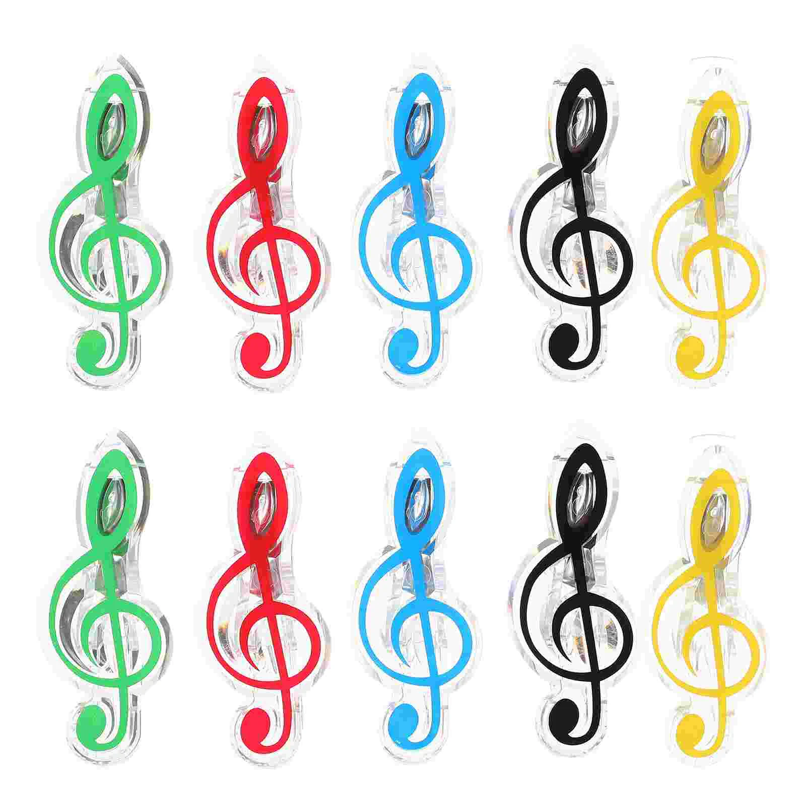 10 Pcs Music Book Holder Practical Clips Holders Piano Score Note Clamps Bookmarks