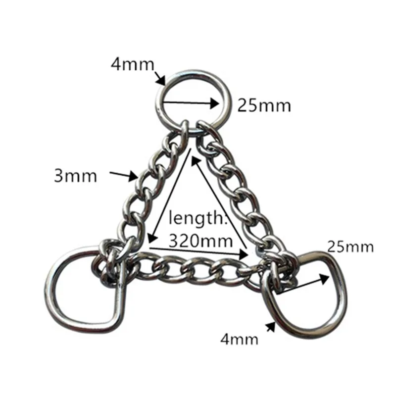 Dog Collar Chain Seamless Welding Of Ring Safe And Firm Small Pet Stainless Steel Chain Collar Accessories 10pcs