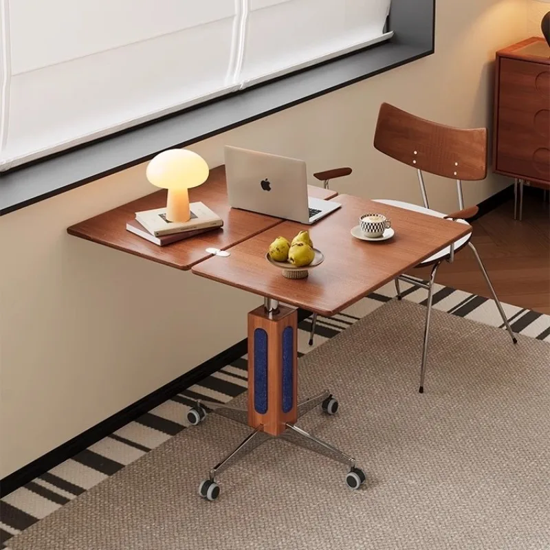 

Medieval solid wood lifting coffee table can be moved