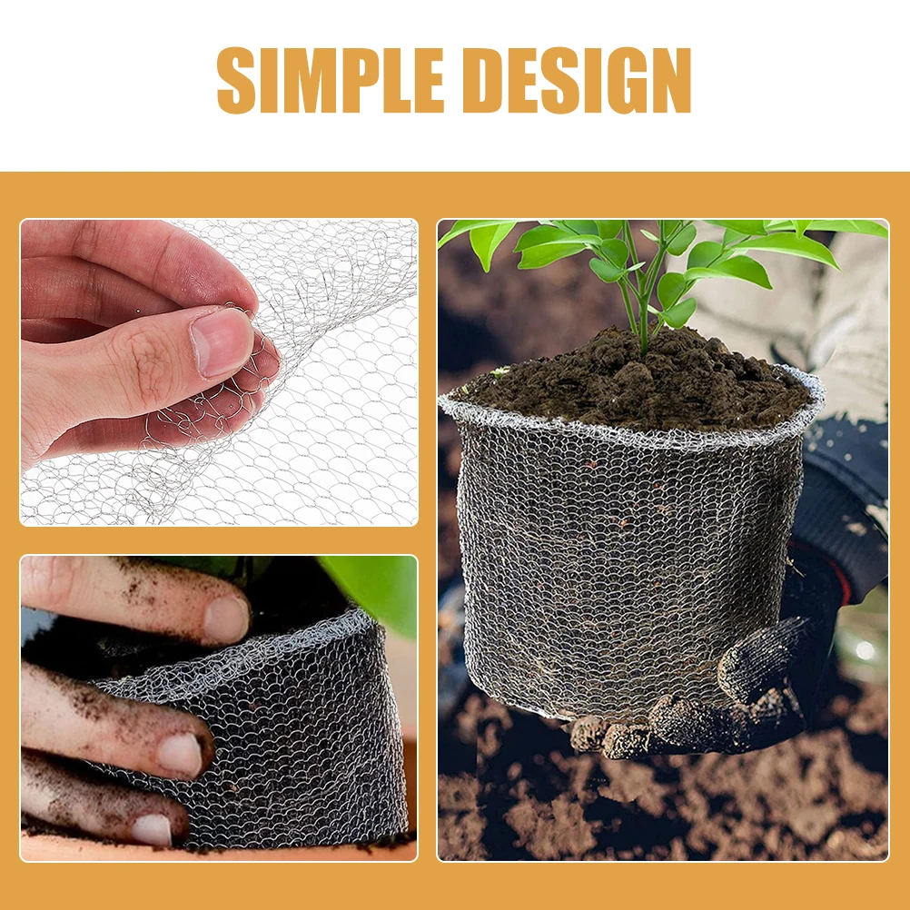 

Plants Root Guard Mesh Net Basket Durable Iron Wire Root Protector Plant Protection Bag Garden Plants Anti-Rodent Mesh