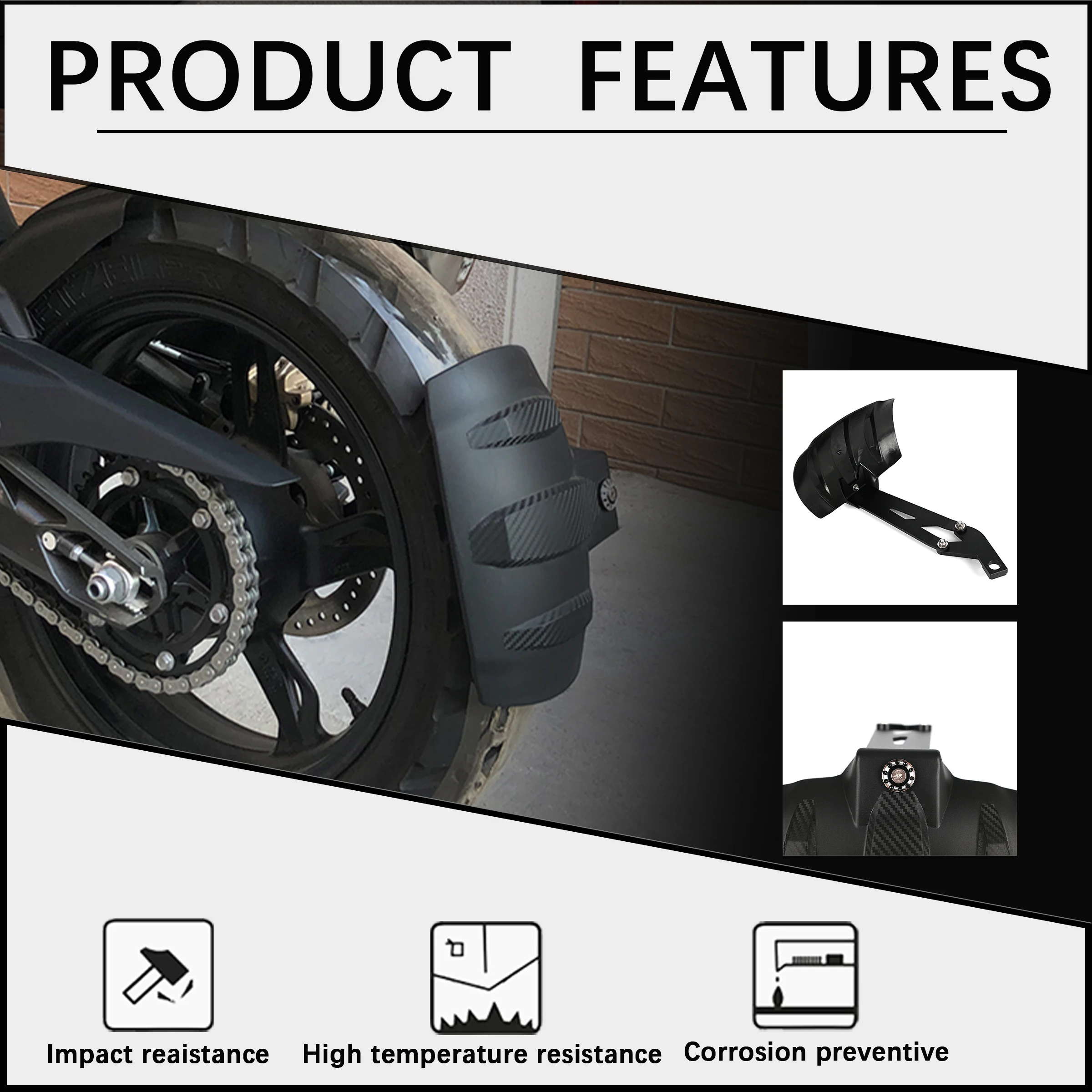 Motorcycle Rear Mudguard Wheel Hugger Cover Fender For BMW G310GS G310R G310GS/R G 310 GS R 2014-2023 Mud Splash Guard Protector