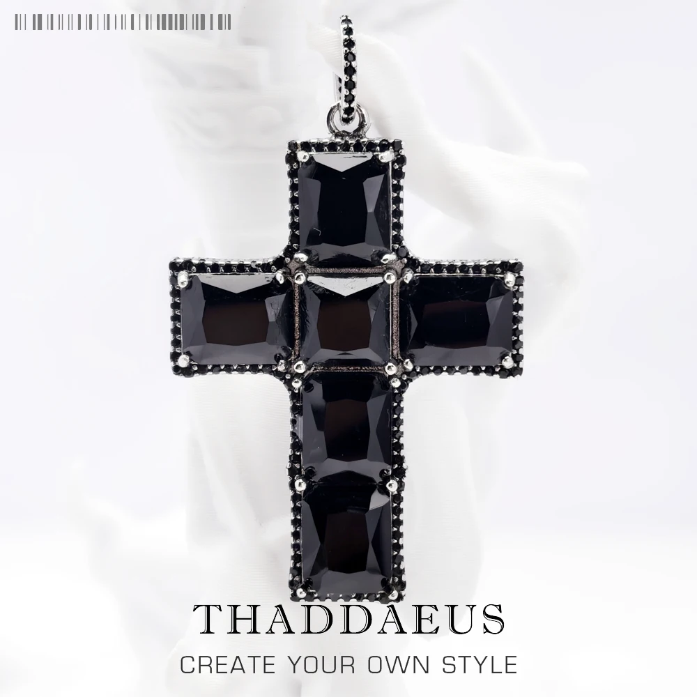 

Pendant Blackened Cross with Black Zirconia Brand New Fine Faith Jewelry Solid 925 Sterling Silver Vintage Gift For Woman & Men