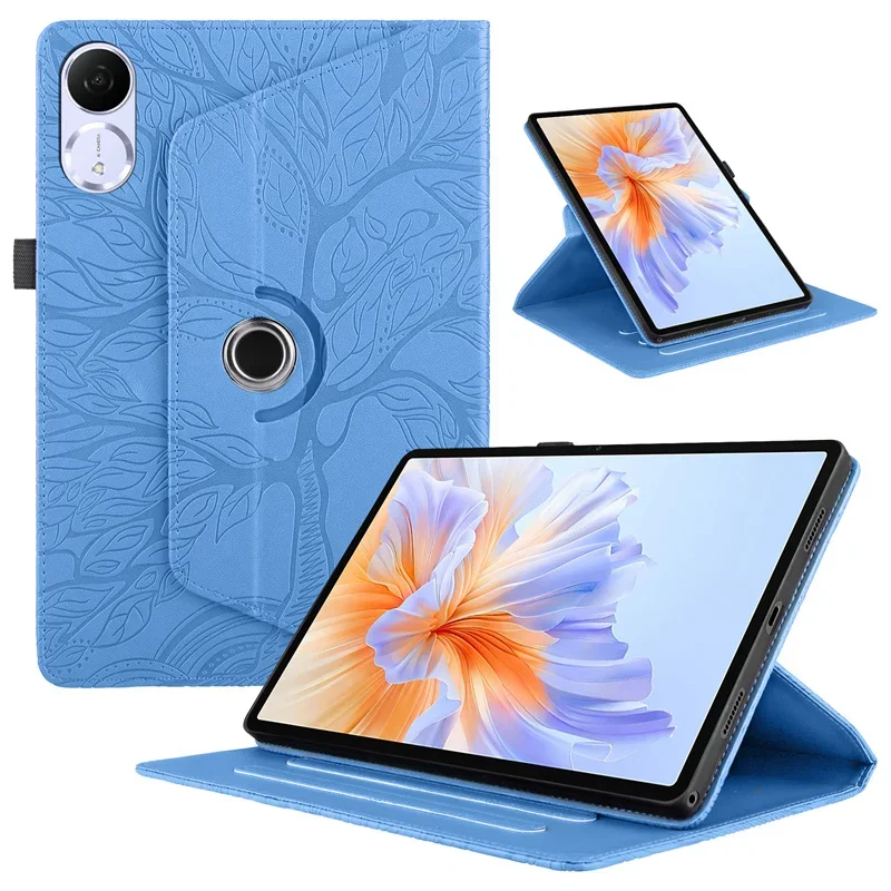 حافظة جلدية PU مقاومة للصدمات تدور 360 درجة لهاتف Honor Pad 9 V9 X9a X8a X9 11.5 بوصة مع غطاء حامل بمسند