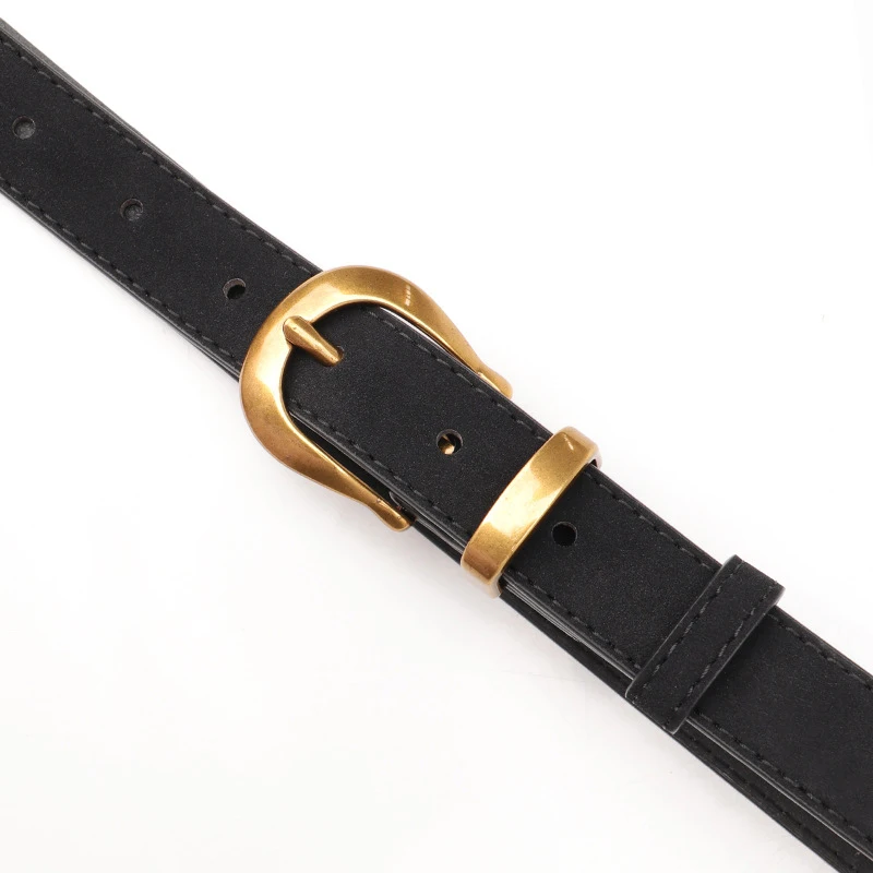 Retro Women Belt Solid Color Imitation Leather Alloy Pin Buckle Women's Belts Simple Fashion Jeans Belts Dress Decorate Belts