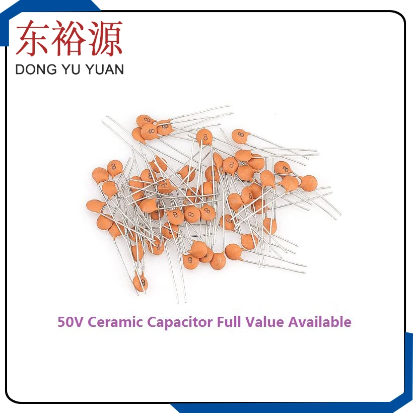 100 pièces 1PF 1.5PF 2PF 2.2PF 3.9PF 4PF 4.7PF 5.6PF 6PF 6.8PF 8PF 50V capacité 1/1.5/2.2/3.9/4/4.7/5.6/6.8/P condensateur céramique