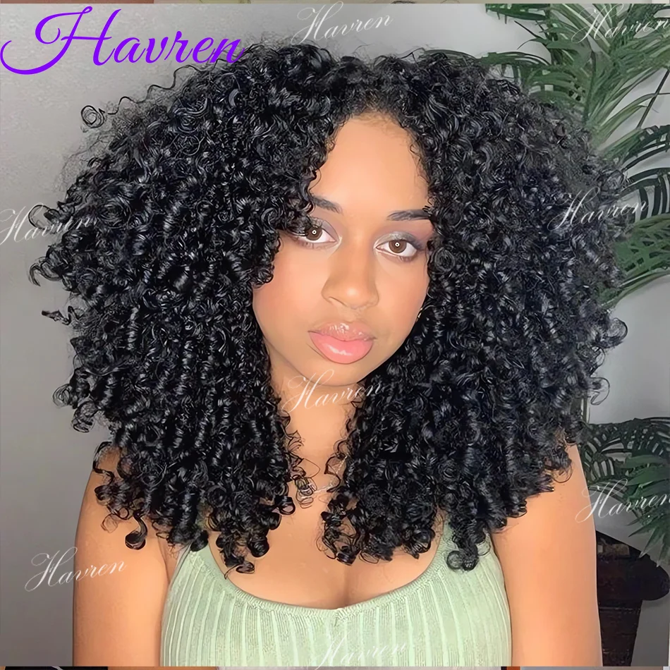 

V Part Wig Human Hair Curly WigGlueless Wig With Clip No Leave Out For Women No Sew In 30 Inch None Lace Front Wigs Natural Wig