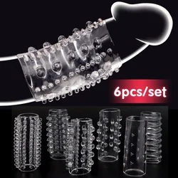 Cock Ring Sex Toys para homens, anel do galo, estimulação do ponto G, anel do pênis, bloqueio, esperma, ejaculação tardia, bens íntimos, Sex Shop, 6 peças por conjunto