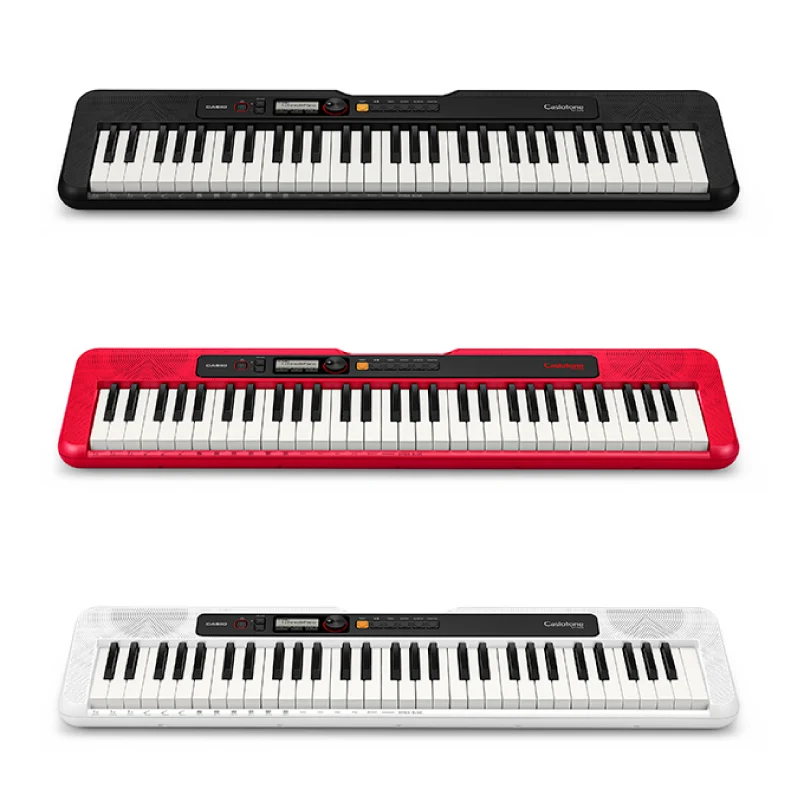 Casio CT-S200 Electronic Keyboard, 61-Key Standalone, Fashionable and Portable, for Children and Adults, Red, Black and White