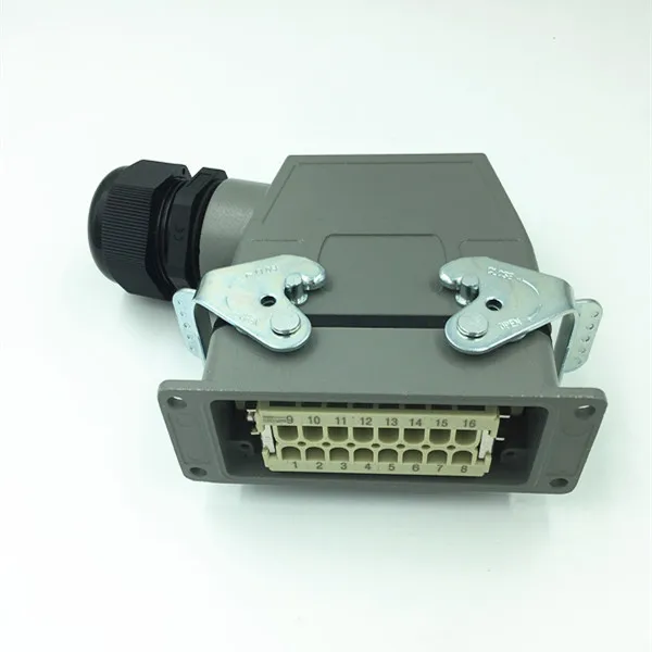 Connettore rettangolare per impieghi gravosi connettore Hot Runner presa per aviazione HDC-HE-016-2 16 Core PG29