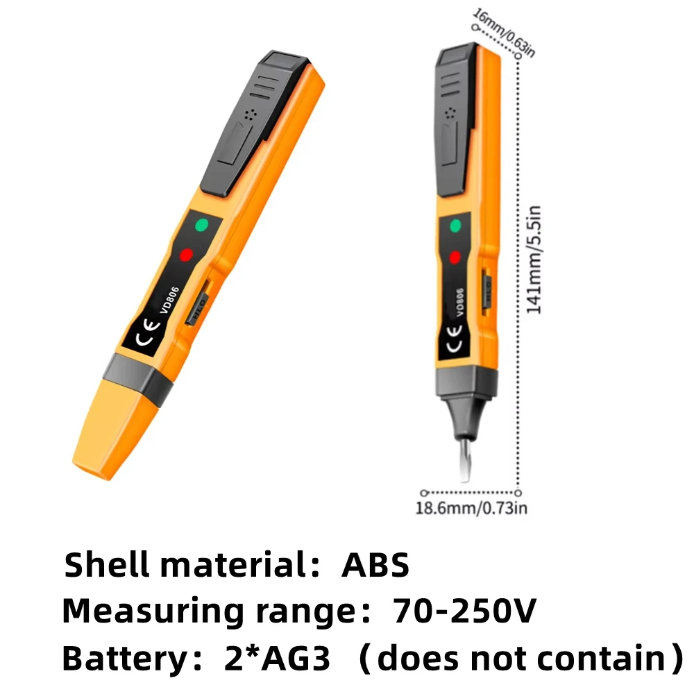 AC/DC Non-Contact Induction Tester Multifunctional Electrician Tester Sound And Light Alarm Tester Automotive Maintenance Tool