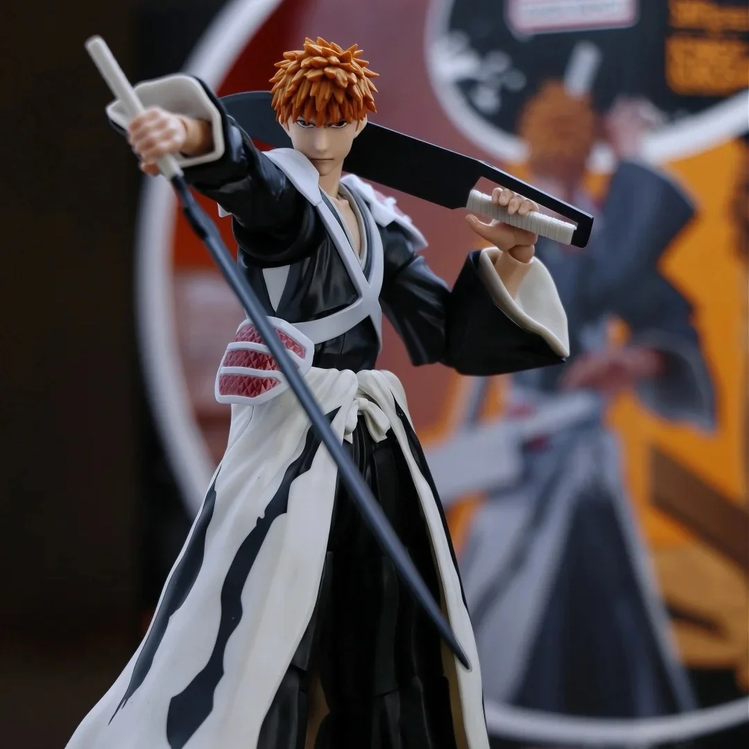 New Bandai S.H.Figuarts Bleach  Thousand-Year Blood War Byakuya Kuchiki Model Kit Anime Action Fighter Finished Model Toy Gift