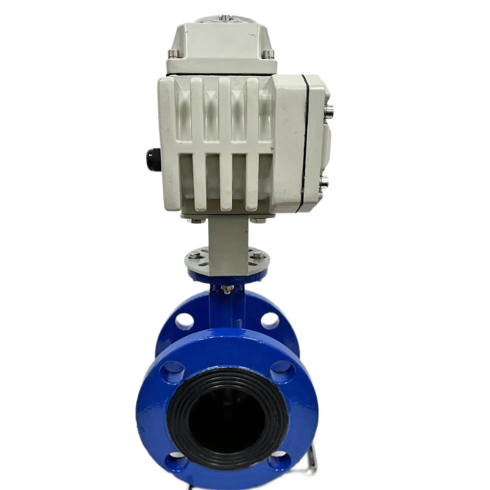 

dn150 pvc flange type 4-20ma Water Flow Control Wafer Type UPVC CPVC Electric motorized water treatment butterfly valve