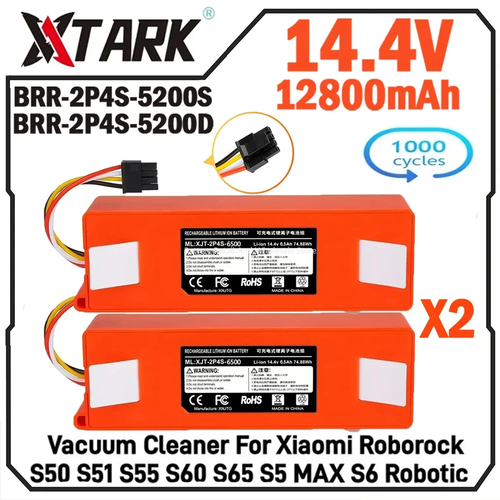 

Robot Vacuum Cleaner Battery For Xiaomi 1s Brr 2p4s 5200d Roborock S5 H6 Battery Replacement Batteries For Roborock S50