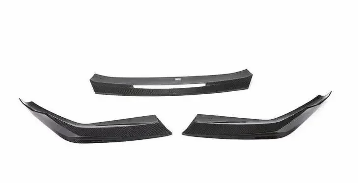 3PCS/SET REAL CARBON FIBER FRONT BUMPER SPOILER LIP SPLITTERS WIND KNFE COVER For BMW 5 Series F90 M5 LCI 2020 2021 2022