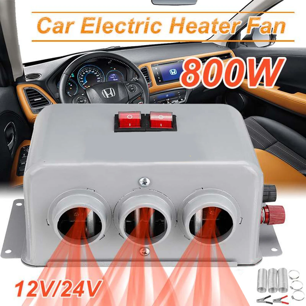 

800W 12V/24V Car Fan Heater Defroster defogging Cooler Dryer Demister Auto Portable Heating Auto heater Car Accessories