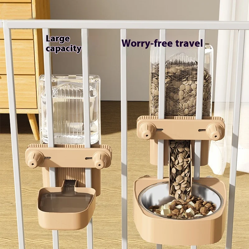 

Hanging Puppy Dog Cage Hanging Cage Drinker Hanging Feeder Dual Use Cat Dog Bowl Cat Bowl Pet Supplies