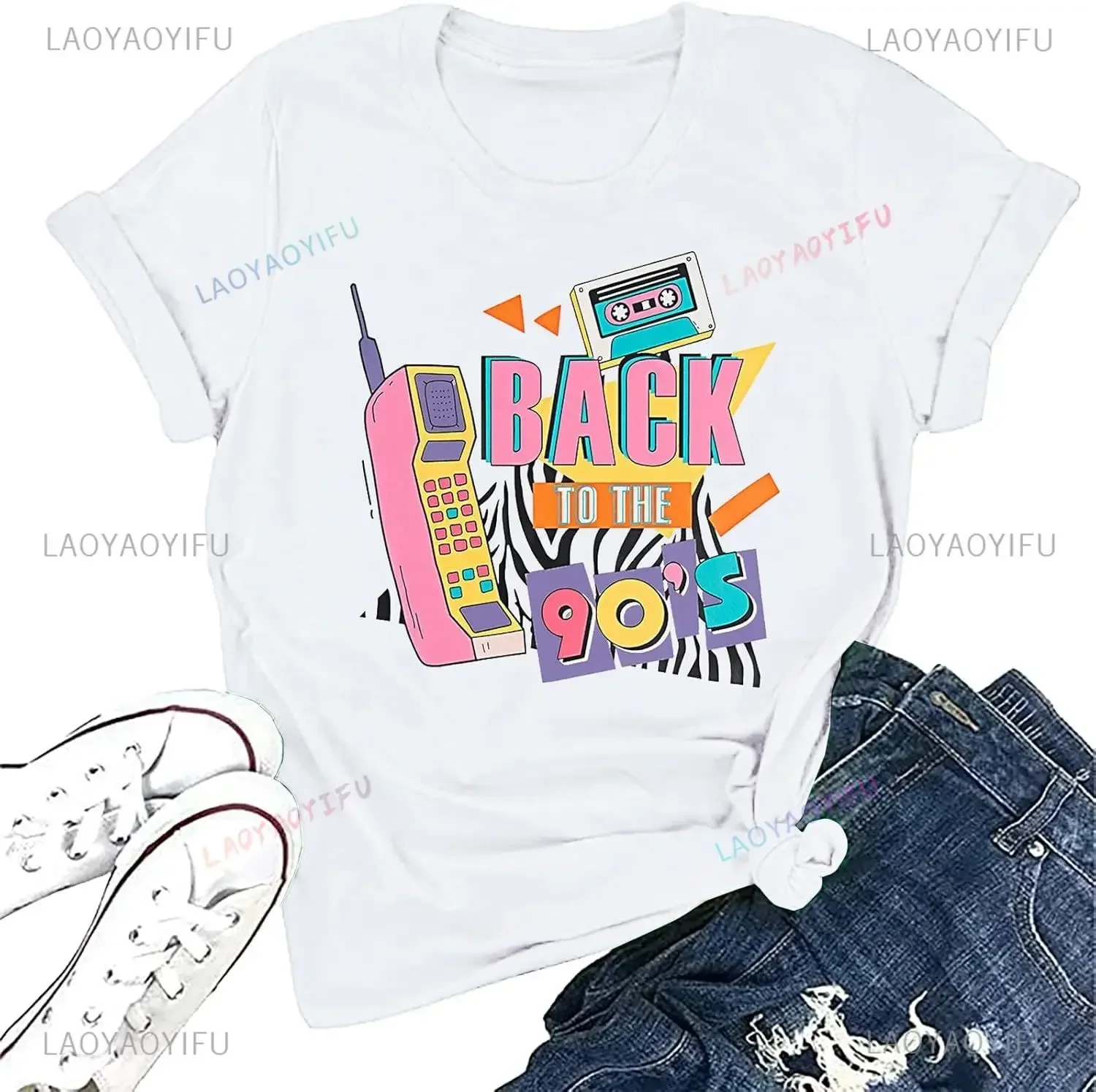 T-shirt I Love The 90 Take Me Back To The 90's Shirt I Love 90 Tee for Birthday Party Gift Women Clothing