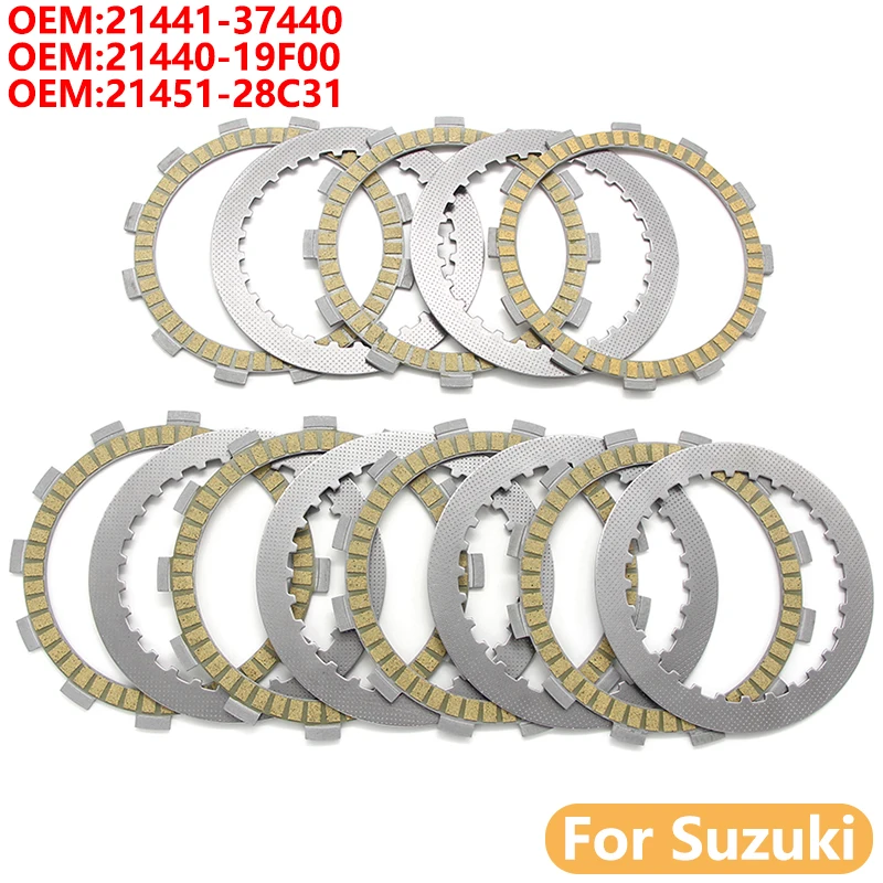 

Комплект фрикционных дисков сцепления для Suzuki SV650 SV400 SV400SN X/Y/K1/K2 SX/SY/SK1/SK2 VK53A 21451-28C 3121440 -19F00 21441-37440