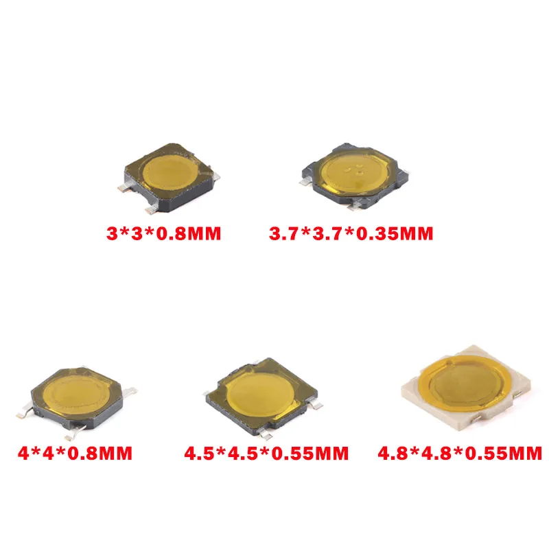 Reel Packing 50/100PCS 4.8X4.8X0.55/4.5X4.5/3.7x3.7MM Super Tiny Momentary Tact Button Key Button Push Button For Phone Screen